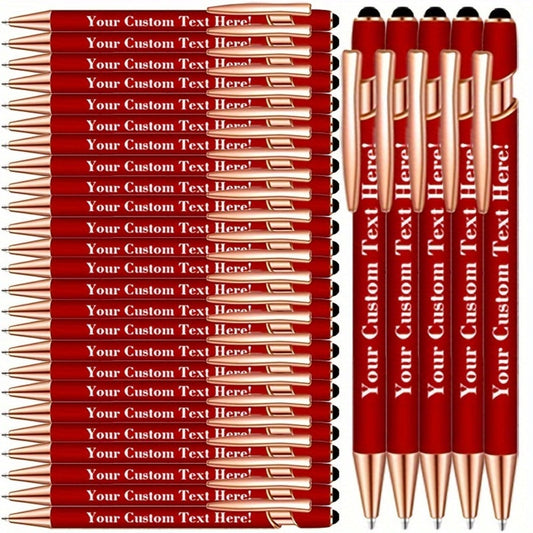 Ballpoint Stylus Pens 30 Pack – 2-in-1 Touchscreen Stylus & Ballpoint Pen with Comfortable Grip, Personalized Engraving, Bulk Set for Office, School, Wedding & Party Favors