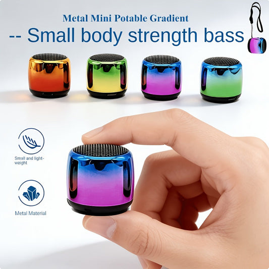 Thumb-Sized Mini Wireless Bluetooth Speaker with Built-In Mic, TWS Pairing, 360° Stereo Surround Sound, Multiple Color Options for Music Podcasts Travel and Outdoor Use
