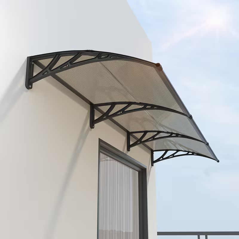 Door Awning Polycarbonate Window Canopy UPF50+ UV Rain Protection