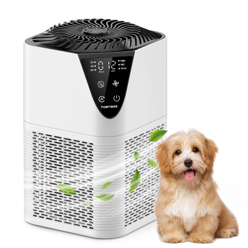 Air Purifier with 3-in-1 True HEPA Filter, 1250 Sq Ft Coverage, Air Sensor and Aroma Function