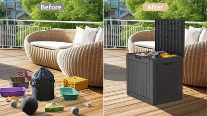 Outdoor Storage Box | Lockable Weatherproof Deck Box Patio Garden
