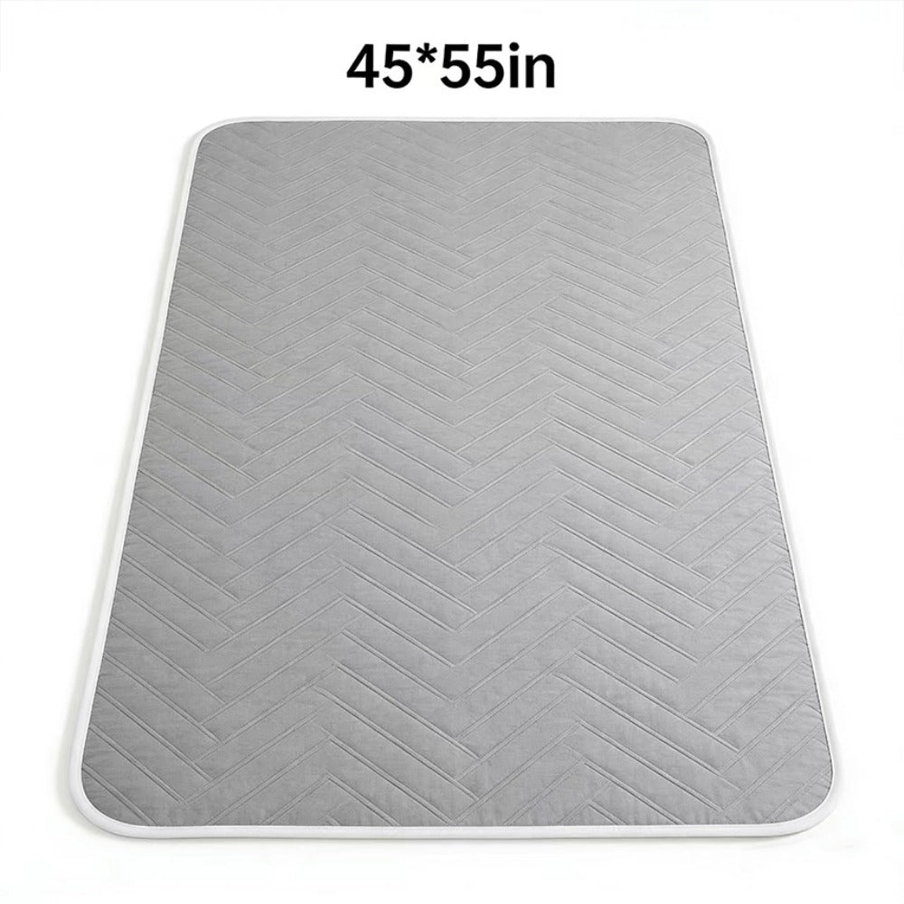 Gray Flat Mattress Protector Pad in Twin, Full, Queen or King Dimension-Labeled Checkout Options