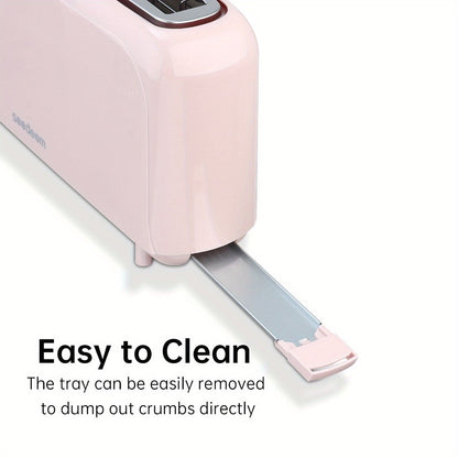 Slim Toaster 2-Slice – SEEDEEM 6-Setting Shade Control, Cancel, Reheat & Defrost, Removable Crumb Tray, 750W Compact Fits-Anywhere Design for Bread, Waffles & Bagels, 6 Colors Available