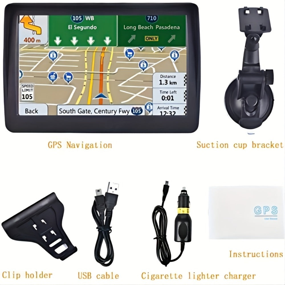 7-Inch GPS Car Navigation System with Touchscreen & RDS Traffic Update, HD Display Android Navigator for Cars & Trucks