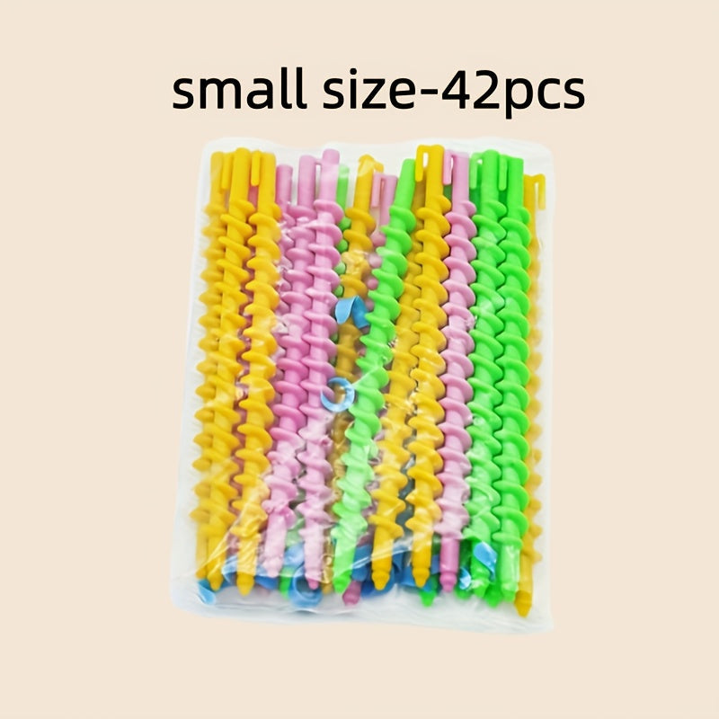 Spiral Hair Curling Rod Set in Small, Medium or Large Options with 39- and 42-Piece Counts