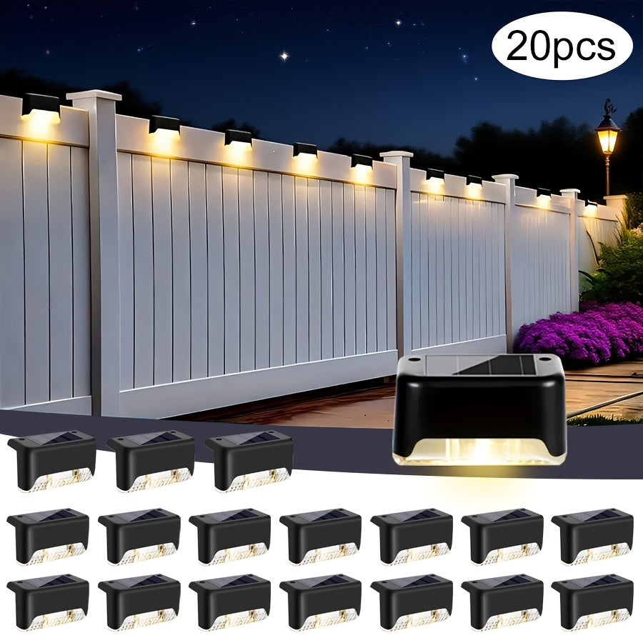 Solar Deck Lights Outdoor 20/30 Pack White LED Step Lights for Stairs Fence Patio Garden Pathway for Garden, Pathway and Patio Lighting