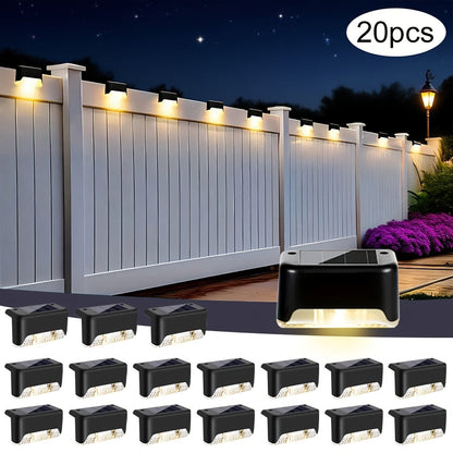 Solar Deck Lights Outdoor 20/30 Pack White LED Step Lights for Stairs Fence Patio Garden Pathway for Garden, Pathway and Patio Lighting