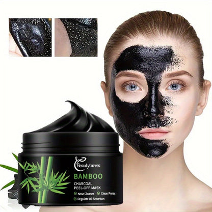 Bamboo Charcoal Clay Face Mask Deep Cleansing Pore Minimizing Oil Control Blackhead Remover Hypoallergenic Detox Mask for Men Women Oily Acne Congested All Skin Types