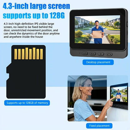 Video Doorbell with Indoor Monitor, Two-Way Communication, Night View and Wall-Mount Hardware in One Selection