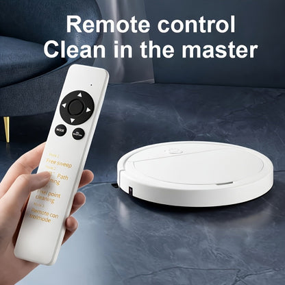 2000Pa Robot Vacuum Cleaner 150-Min Battery – Multifunctional Auto Floor Cleaner for Pet Hair, Dust & Paper Debris, Smart Robotic Vacuum for Hardwood, Tile & Carpet, Black & White