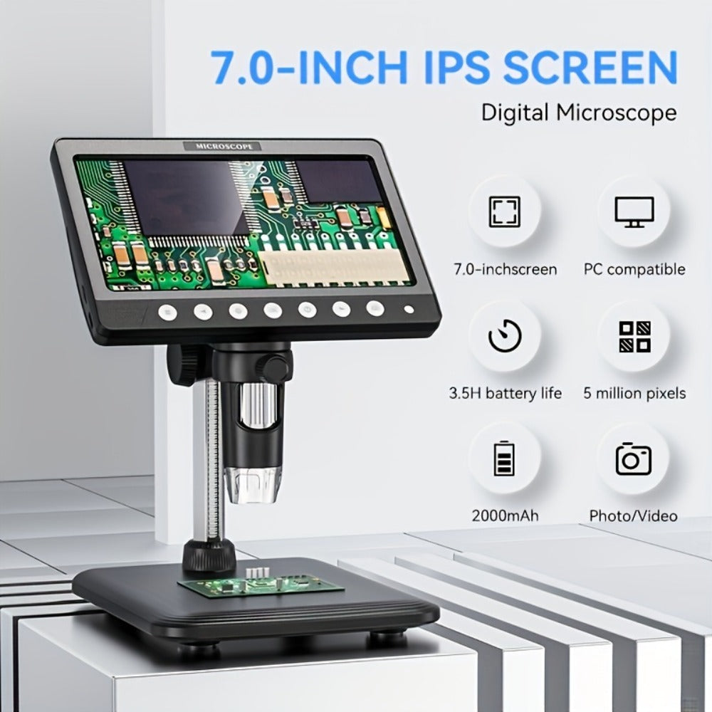 1000X Computer Digital Microscope 8 LED Lights Real Shot Rendering USB Biological Electron Microscope for Windows PC Coin Inspection Science Education STEM Kids Adults