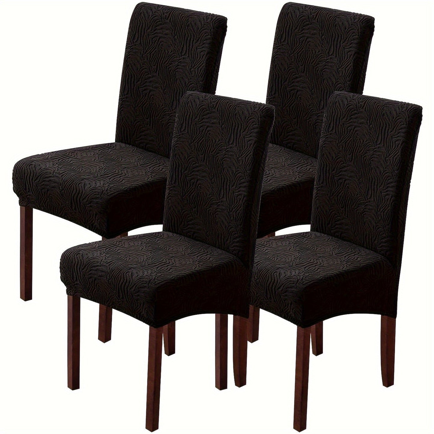Chair Cover Set of 4 or 6 Stretch Jacquard Dining Slipcovers in Eight Available Color Choices