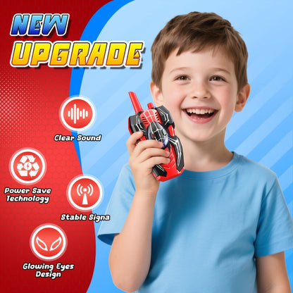 Spider Walkie Talkies for Kids – Long Range Outdoor Toy for Boys & Girls Ages 3-8, Camping Hiking Adventure Gift, 1-Pack & 2-Pack, Red Black & Pink