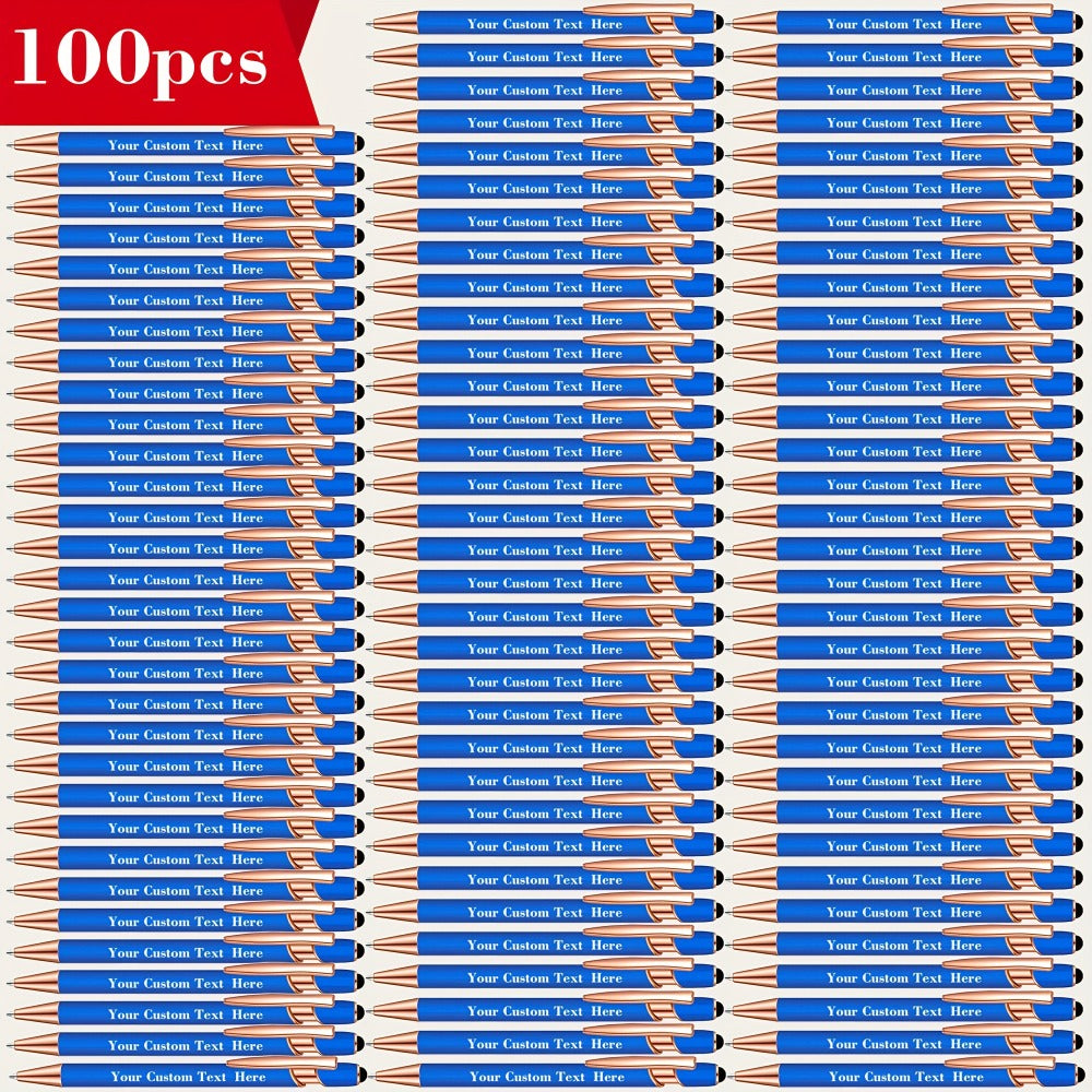 Custom Engraved Ballpoint Pen Set 100pcs, Personalized Metal Luxury Pens Bulk, Engraved Writing Instruments for Wedding, Corporate Gifts, Graduation, Birthday, Christmas, Anniversary & Party Favors – Red, Black, Purple, Gold, Blue