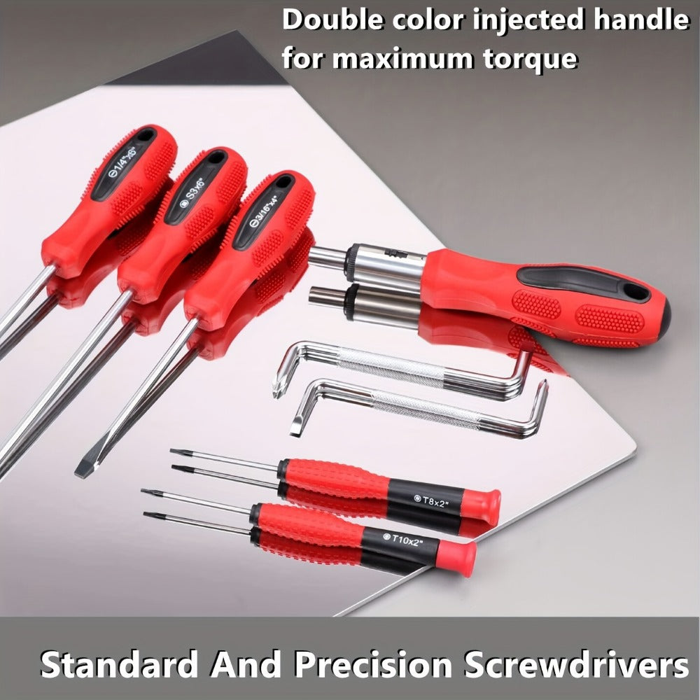 Screwdriver and Bit Organizer Set with 100-, 118- or 126-Piece Color-Coded Rack Configurations