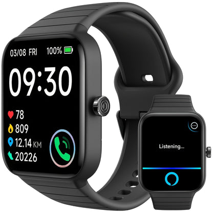 Smartwatch – with Alexa Built-in FAWEIO 1.95" Large Display, Wireless Calling, 100+ Sport Modes, Pedometer Heart Rate Sleep Blood…