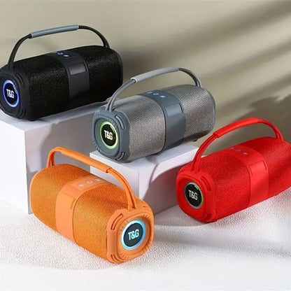 TG668 IPX4 Waterproof Portable Bluetooth Speaker with Color LED Breathing Light – High Power Outdoor Wireless Speaker, TWS Stereo, FM Radio, USB/TF, AUX, Connects Phone Tablet TV, Holiday Gift