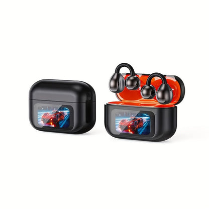 PAVUN AI Translation Headphones with HD LCD Screen, 150+ Languages Bluetooth 6.0 Wireless 8H Battery, Smart Display Earphones for Sports Gaming Travel Business International Communication