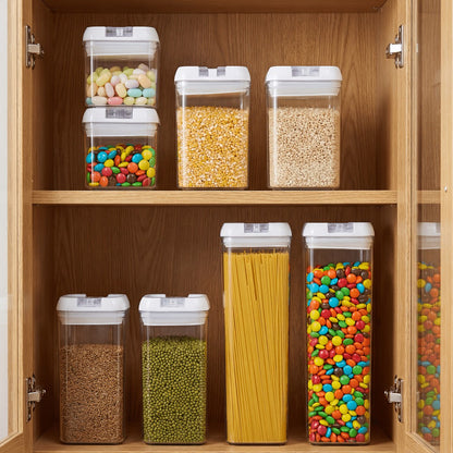Plastic Food Storage Containers with Lids - Leak Proof Airtight Kitchen Organizer Set for Home Cooking, Dining and Outdoor Meals