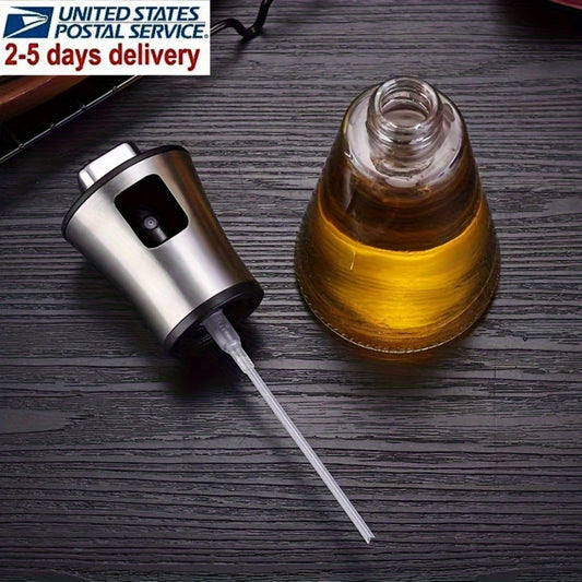 Oil Sprayer for Cooking Stainless Steel – Pressurized Glass Olive Oil Spray Bottle for Kitchen BBQ Grilling Baking Air Fryer