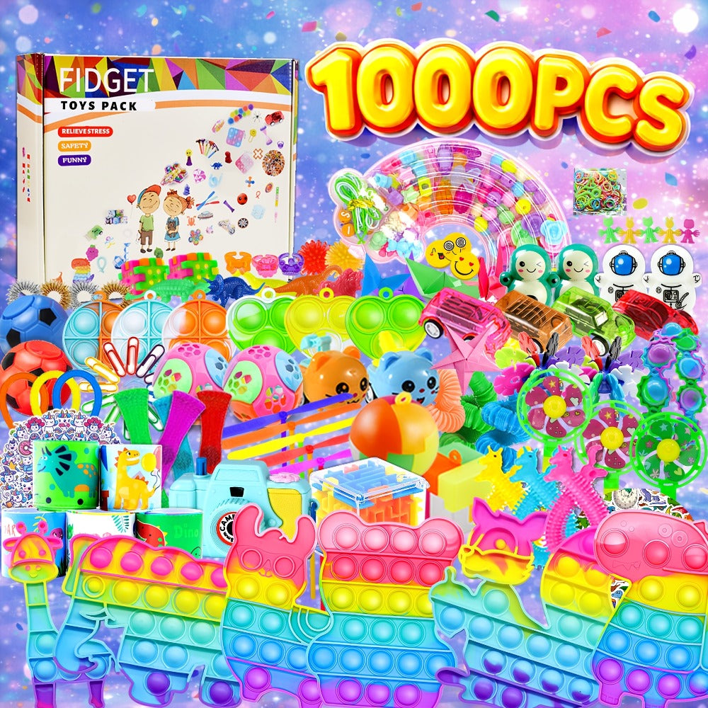 Bulk Assorted Mini Fidget Toy Party Pack for Events with 1000-Piece or 1200-Piece Checkout Options