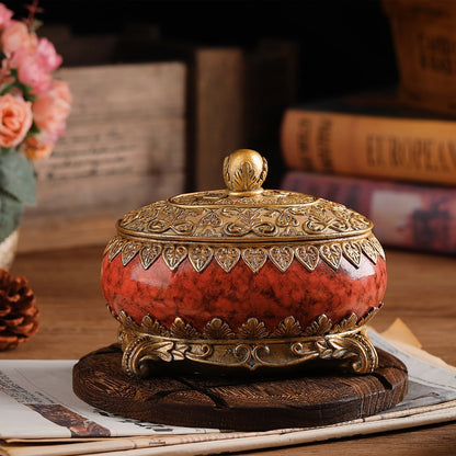 Jewelry Organizer Ornate Lidded Storage Box in Red, White or Blue for Rings, Earrings and Bracelets