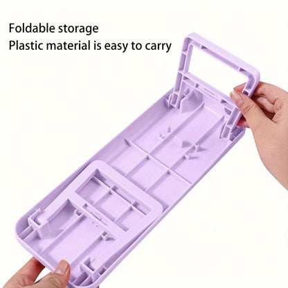 Folding Nail Armrest Stand in Pink, White or Purple with Selected Nail Sticker Checkout Options