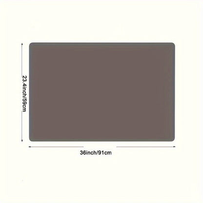Kitchen Counter Mat Heat Resistant Countertop Protector Pad Extra Large Cuttable Non-Slip Mat for Kitchen Counter Dining Table - Waterproof Protective Mat 36 inch 47 inch Black Gray