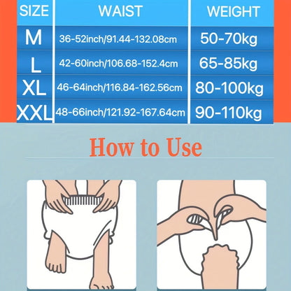 Disposable Incontinence Underwear for Seniors – High Absorbency Leak-Proof Pull-On Briefs, Ultra-Thin Breathable Soft Cotton for Men & Women, Home Care & Overnight Use