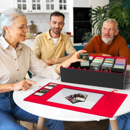 Five-Row Trading Card Storage Box with 48 Dividers, Five Foam Supports and 3200+ or 4000+ Capacity Options