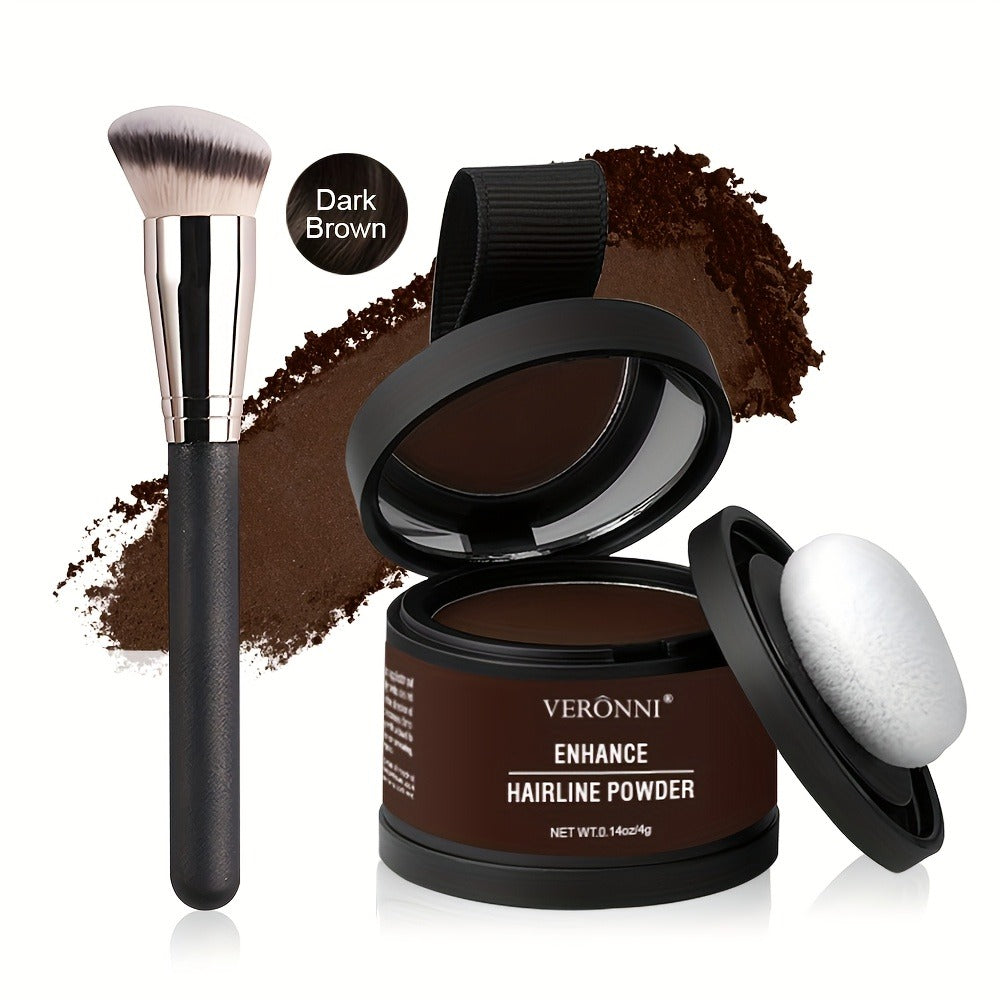 Hairline Shadow Powder Kit with Brush — Waterproof Hairline Concealer & Hair Root Touch Up Powder | Instant Fuller-Looking Hairline | 6 Shades for Women & Men All Hair Types
