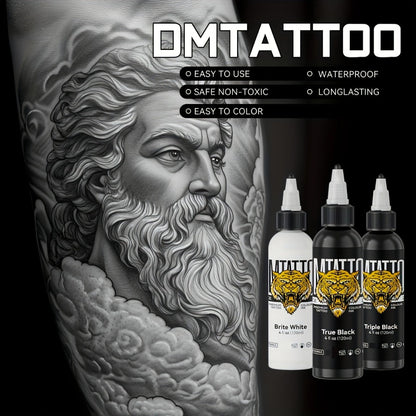 Tattoo Ink DMTATTOO Advanced 4.06oz 120ml Single-Bottle Options in Seven Solid Colors with Item-Specific Color, Capacity and Bottle Choices