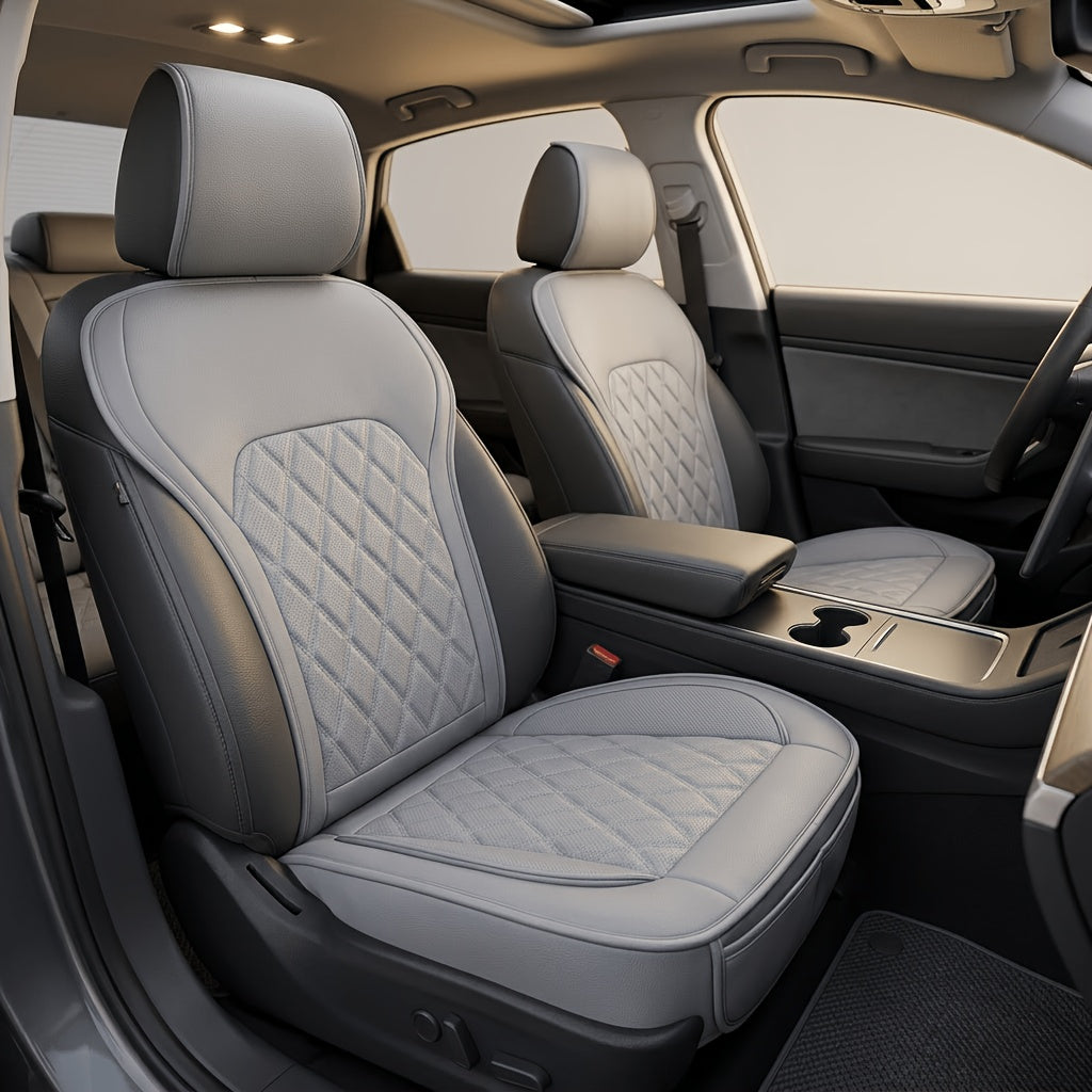 Car Seat Covers Front Pair with Full-Surround High-Back Design and Fifteen Color or Pattern Options