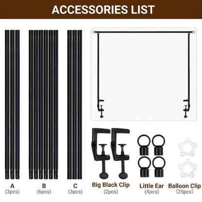 4x8ft Desktop Arch Stand for Photo Booth & Balloon Arrangements - Tool-Free Clip-On Durable Metal Backdrop Arch Frame for Weddings, Birthday Parties, Events & Photography Decoration