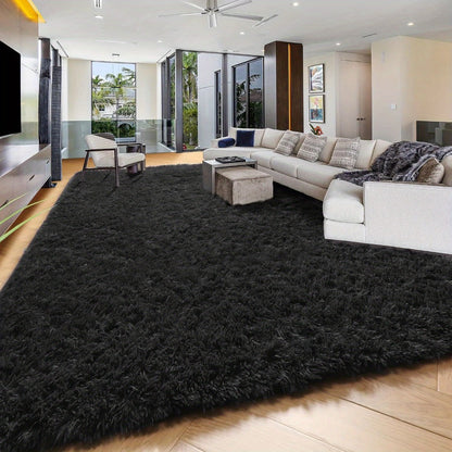 Area Rug 8x10 Plush Shag with 1.7-Inch Pile and Nine Machine-Washable Colors for Living Spaces