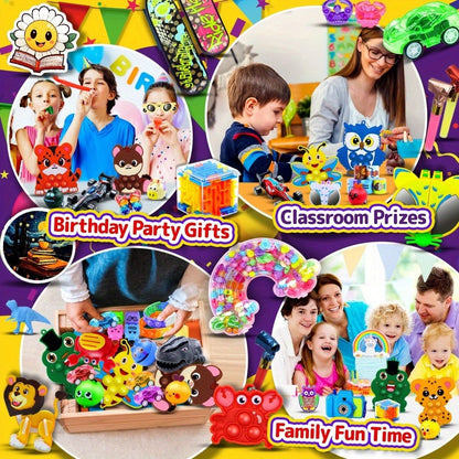 Bulk Party Favor Toys 1000-1200 Pcs – Fidget Toy Pack for Kids, Classroom Prizes, Goodie Bag Fillers, Piñata Stuffers, Carnival Rewards & Birthday Party Supplies