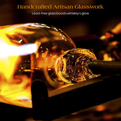 Horse Whiskey Decanter Set with Clear 67 oz Horse-Shaped Bottle and Two 9.8 oz Cowboy Glasses for a Western Bar Display