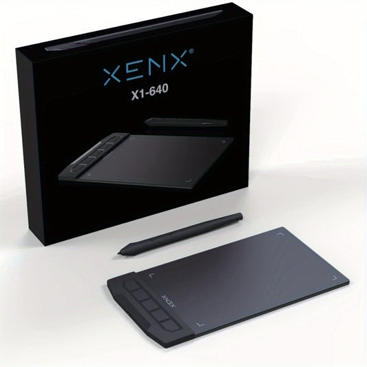 Drawing Tablet XENX 8192 Pressure Levels Battery-Free Stylus 5080 LPI 266 PPS 2 Programmable Buttons Compatible with Android Mobile Windows Mac Portable Pen Tablet for Digital Art Animation Design