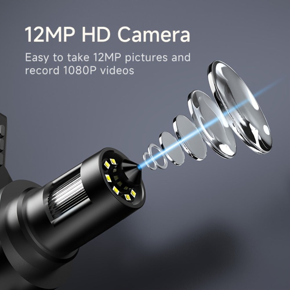 DM9 7-Inch LCD Digital Microscope 1200X 1080P 12MP | 10 Adjustable LED Lights, Super Precise Focus Welding & Coin Microscope for Adults, PC Compatible, STEM Science Gift for Men