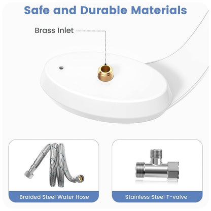 Ultra-Slim Non-Electric Bidet Attachment with Dual Retractable Nozzles and Seven Model Options