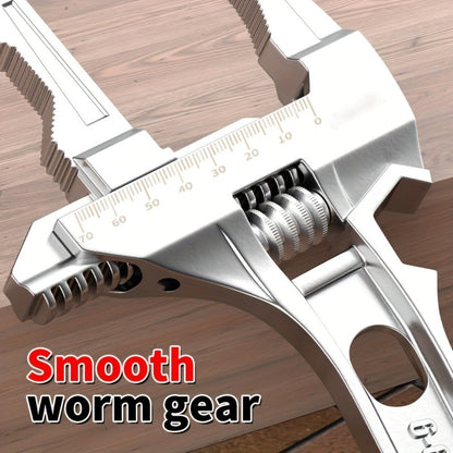 Adjustable Double-Ended Bathroom Wrench for Sink, Faucet and Pipe Work in Black or Silver Finish