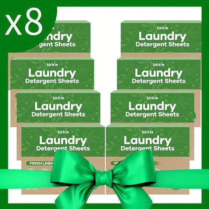 Birkie Fresh Linen Laundry Detergent Sheets, 85-Sheet Cartons with Single or Multipack Options