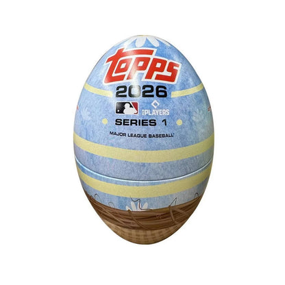 Sports Trading Cards, 2026 Topps Series 1 Baseball Holiday Egg Tin with 59-Card Package Configuration