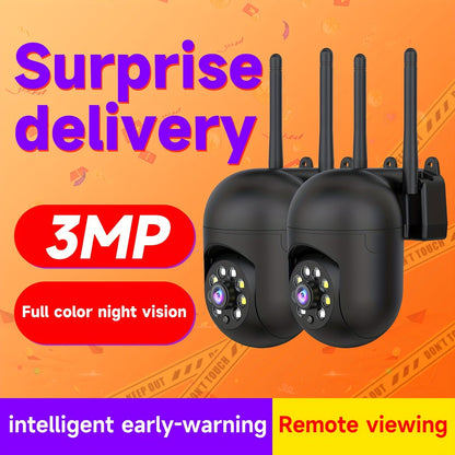 Indoor Security Camera 2-Pack with 355° Pan-Tilt, Night Vision, Two-Way Audio and Connection Options