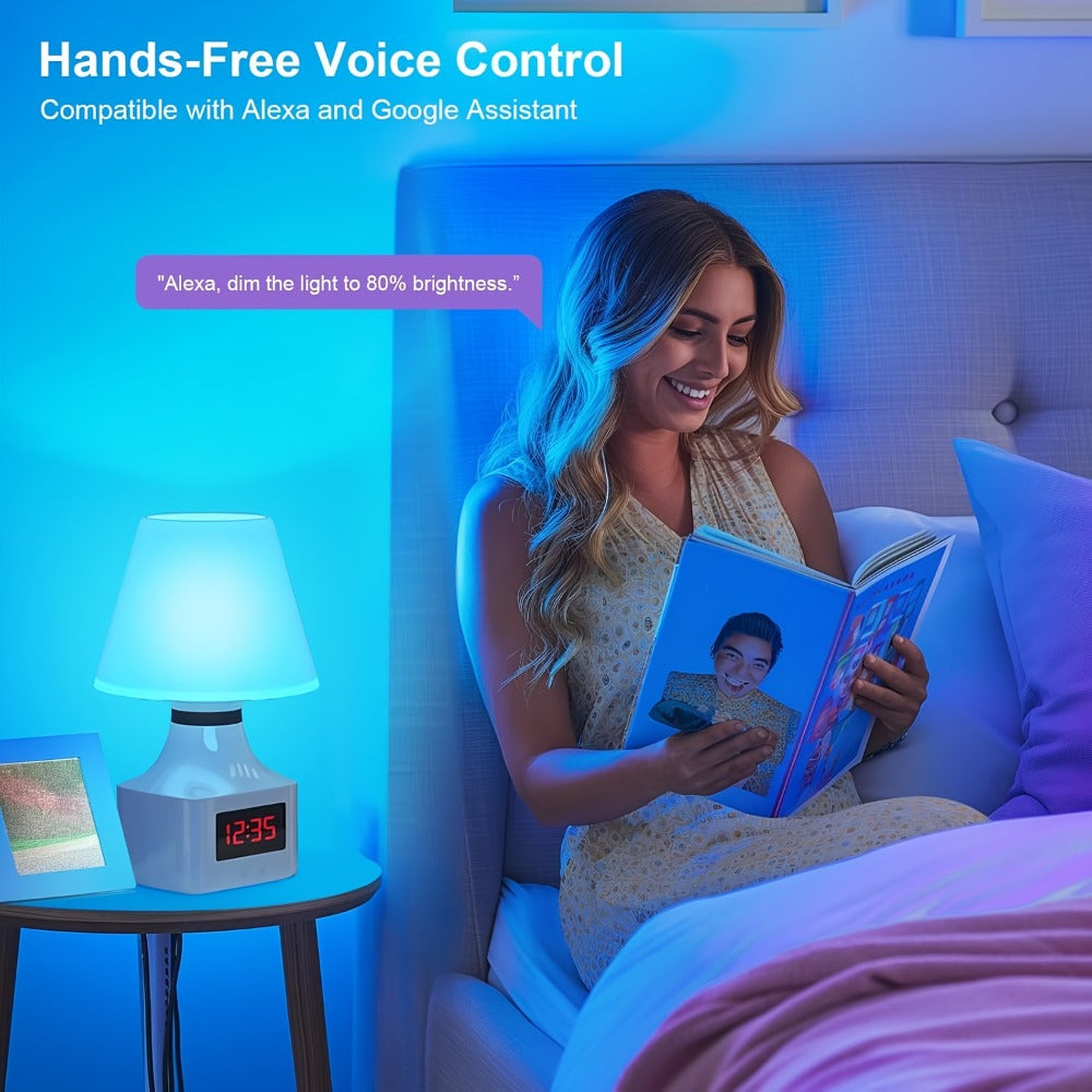 A19 E26 Wi-Fi and Bluetooth Smart Light Bulbs with RGB and White Modes in Two-, Four- or Six-Bulb Packs