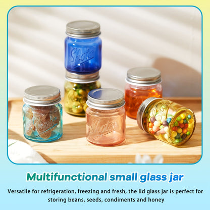 Mason Jar Shot Glasses 36 Pcs with Lids – 2 Oz Dishwasher Safe Mini Shooter Glasses – Perfect for Wedding Party Favors, Home Bar, Desserts, Halloween & Christmas Gift – Fresh Color
