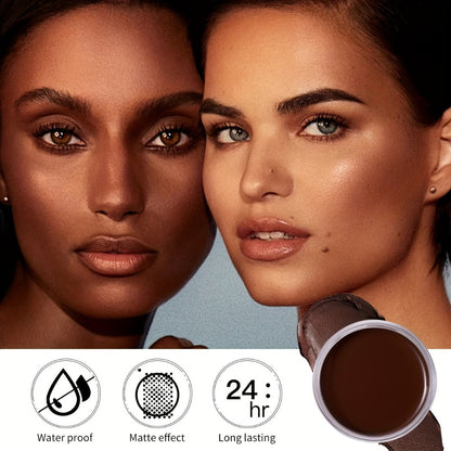 Velvet-Look Cream Foundation in 0.7 oz Round Jar with Six Shade Options from Light to Deep