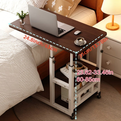Overbed Table with Casters Adjustable Height – Bedside Nursing Table for Hospital & Home Care, Rolling Laptop Desk for Elderly & Patients, Meal Tray Stand, Multiple Colors