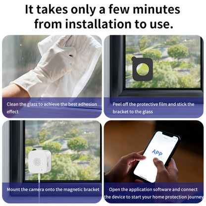 Security Camera 6MP Window Model with Dual-Band WiFi, Full-Color Night Vision, Human Detection and 1 or 2 Pack