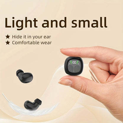 Wireless Earbuds Ultra-Small HiFi In-Ear with Touch Control, Built-In Mic and LED Case in Three Colors